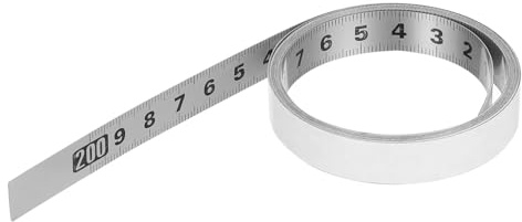 PATIKIL Adhesive Ruler 6.6ft, Steel Self-Adhesive Measuring Tape Right to Left, Workbench Ruler Adhesive Backing for Woodworking Sewing Drafting Table, Grey