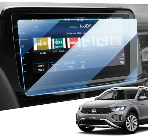 LANGBEAN 9,2 Displayschutzfolie für VW T-Roc Golf 7 Tiguan 2 Passat B8 | Discover Pro Displayschutz, 9H Gehärtes Glas, Anti-Fingerabdruck Schutzfolie, Anti-Kratzen, Navigation Zubehör