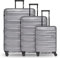 Bergpfeil Koffer-Set 3-teilig |Hochwertiges Polypropylen-Material |mit Dehnfalte erweiterbares Koffer-Set Unisex| Doppelrollen & TSA-Schloss (Travel)