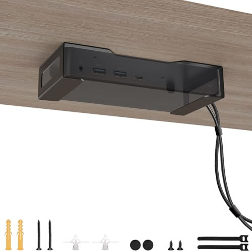 Untertischhalterung für Dell D3100 Dockingstation Wand und Untertischhalterung für Dell D3100 Dockingstation mit Schrauben und Kabelbindern