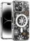 COBATREE für iPhone 16 Pro Magnetic Handyhülle,Transparente Hülle kompatibel mit Magsafe mit Weihnachtsmuster Hülle Stoßfeste Schutzhülle für iPhone 16 Pro 6,3 Zoll-Schneeflocke Weihnachten