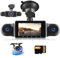 Hikity 3.0 DVR 1080P WiFi Dashcam Four Auto Kamera Car Camera APP Control mit 64GB SD Karte 360°Weitwinkel mit 24H Parküberwachung G-Sensor Loop-Aufnahme Super Nachtsicht, Unterstützt Maximal 256GB
