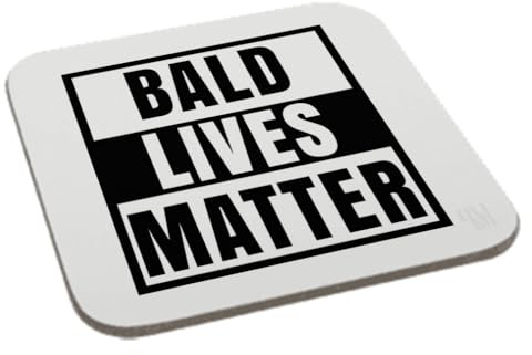 Bald Lives Matter Coaster Gift Birthday XMas Funny Secret Santa Present Men Women Perfect Mugs®