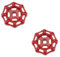 CANIGHT 2pezzi Maniglia Per Valvola Sfera Ghisa Rossa Manico Per Tubo Raccordo Metallico Per Valvole Di Chiusura Facile Apertura E Chiusura Con Design Piatto Per Flusso Ottimale