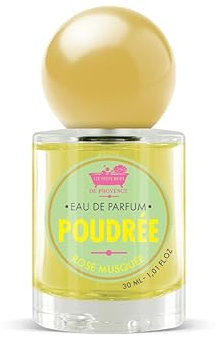 Eau de Parfum Poudrée – Rose Musquée 30ml | Format Nomade Élégant | Parfum Féminin Élaboré à Grasse | Senteur Florale et Poudrée