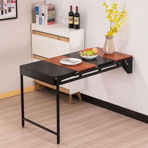 MSHGSKU Platzsparender, an der Wand montierter Klapp-Esstisch mit Murphy-Klappregal, multifunktionale Werkbank und Schreibtisch, an der Wand montierter Aufbewahrungstisch zum Essen.