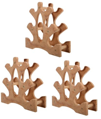 Gogogmee 3pcs Dumbbell Tower Organizer Rack Sturdy Plastic Weight Stand Compact Hand Weights Storage for Home Gym Fitness Training Space Saving