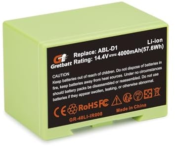 Batteria di ricambio i7 14,4 V 4000 mAh compatibile con Roomba serie e e i Batteria i3 i3+ i7 i7+ i8 i6 i4 i4+ i7158 e5 e6 e5150 e5152 e6198 4624864 ABL-D1 Batteria per aspirapolvere | i3+,i4,i4+,i7,i7+,E5,E6 Serie i3,3150,i3+,3550,e5,5150,e5150,i7158,i7550,i755020,7150,7550