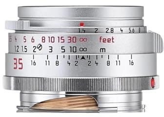Camera Lens, Objectif de caméra à Mise au Point Manuelle Plein Format 35 mm F1.4, Compatible avec la Monture Leica M,for Photography(Black 22-82cm)