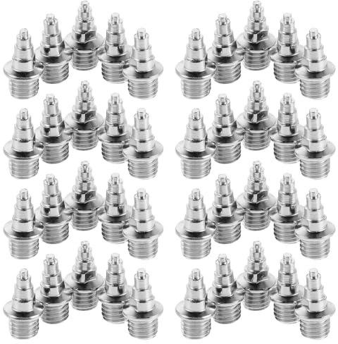 ULTECHNOVO 50 Pezzi Punte per Scarpe da Corsa in Metallo Argento 7 Mm per Atletica Leggera, Sostituzione Rapida, Riduzione Resistenza, per Salti e Piste Sintetiche