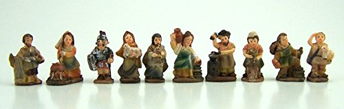 Krippenfiguren aus Polyresin, handbemalt, Markuskrippe zusatzfiguren. 10Tlg. 3cm
