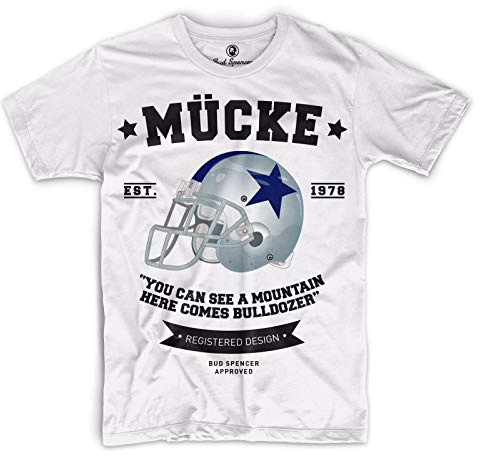 Bud Spencer Herren Mücke/Bulldozer T-Shirt (Weiss)