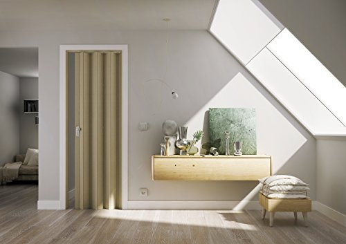 Kunststoff-Falttür Elvira 3D-Farben 202x87 cm ohne Fenster (wildeiche gebleicht)