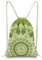 Miomao Rucksack mit Kordelzug, Southwest Canvas Sackpack mit Taschen, Sport Gym Knapsack Schultertasche Yoga Reiserucksack, 33 x 45,7 cm, unisex, MDB011F, Olive Green - Mandala, 13 X 18 Inches