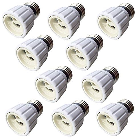 DZYDZR 10pcs Conversione Portalampada E27 a GU10 Adattatore Adatto Per Lampadine a LED