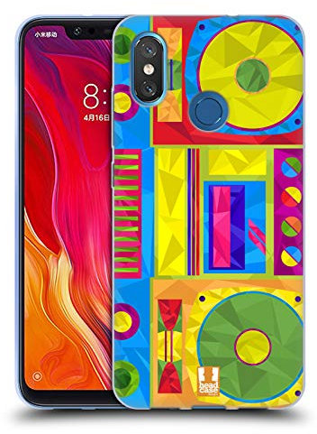 Head Case Designs Boombox Geometrische Gadgets Soft Gel Handyhülle Hülle kompatibel mit Xiaomi Mi 8