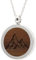 NaturSchatulle Kette mit Anhänger Holz Gravur Berge Halskette Holzanhänger Medaillon Silber 925 Damen Kettenanhänger Amulett Holzschmuck Charms 50cm