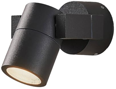 Lucande Außenleuchte Kavuna (spritzwassergeschützt (Modern) in Schwarz aus Aluminium (1 flammig, GU10) - Außenstrahler für Garten Terasse Balkon & Haus