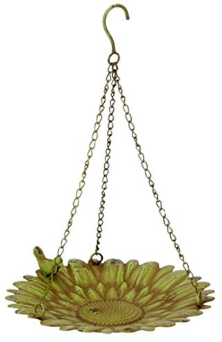 Campo Posiwio Vogeltränke Blütenschale z.Hg. grün D29cm + Kette 43 cm