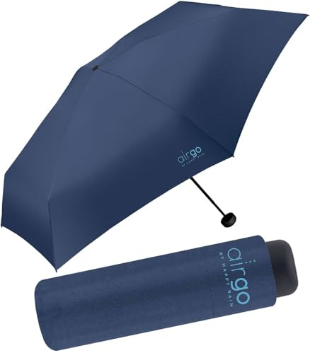 happy rain Air Go - 137 Gramm super mini Taschenschirm superleicht - navy blue