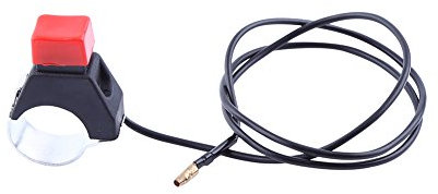 EVGATSAUTO Bouton d'Arrêt d'Urgence, Mini Moto Quad Dirt Bike Stop Kill Switch Universel pour Guidon 22mm, Sécurité Moteur avec Ligne
