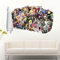 HUGF Wandtattoo Anime Charakter Naruto 3d zerrissenes Loch Wandaufkleber Aufkleber Kunst Wandbild