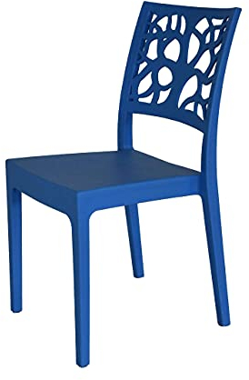 Sisa srl, Sedie Da Giardino, Sedie Sala Da Pranzo, Arredo Giardino, Sedie Cucina, Modello Teti, Colore Azzurro, 86x46x52 cm, 100% Made In Italy, Giardino Esterno Arredo, MINIMO D'ORDINE 2 PEZZI