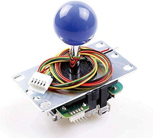 Sanwa GT-Y Portail octogonal + Joystick original SANWA JLF-TP-8YT bleu foncé – pour jeu d'arcade Jamma 4 et 8 positions réglables, compatible avec manette de tournoi Catz Mad SF4 (bleu foncé) S@NWA