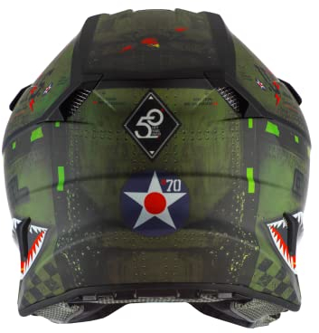 O'NEAL | Motocrosshelm | MX Enduro | 2 Außenschalen & 2 EPS für erhöhte Sicherheit, ABS Schale, Nasenschutz aus Gummi | 5SRS Polyacrylite Helmet Warhawk V.22 | Erwachsene | Schwarz Grün | M