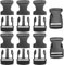 Ruidee 10 Pezzi Fibbie Plastica 25mm Fibbia a Scatto Zaino Ricambio per Zaino Maschio Femmina Accessori per Casco,Cinturino in Tessuto (IBK/25MM)