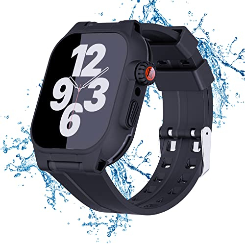 Funda para Apple Watch de 41 mm con película Protectora táctil y Banda, IP68 Resistente al Agua [Ultra-Multifuncional] Funda Protectora para Apple Watch Series S7 de 41 mm