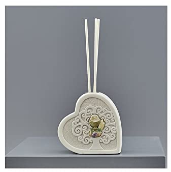 Profumatore resina CUORE con CALICE COMUNIONE 8X3X7.8 cm BOMBONIERA