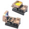 FIRECLUB Einstellbare Helligkeit Klappbares Rotpunkt-Pistolenvisier Reflexvisier RMR-Zielfernrohrhalterung für 20mm Mount (Sand + Switch Button)