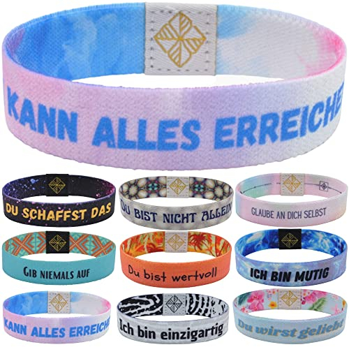 juma - glaubensband | Ich kann alles erreichen - Größe M&L (17 & 19 cm) | Freundschafts-, Energie- & Motivations-Armbänder, Aus Stoff, Inspirierende Glücksbringer für Kinder, Damen, Herren (L - 19 cm)