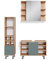 Vicco set mobili bagno Fynn, Verde/Quercia dorata, 3 parti