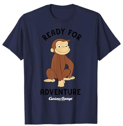 Curioso George Pronto per l'avventura George Sorridente Maglietta