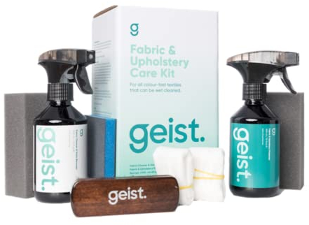 Geist. Fabric & Upholstery Care Kit | Cleaning, Stain Removal & Protection of Alcantara or Cloth car Seats, Sofas, Furniture, Rugs, Carpets | Makes Textiles Water & Stain Resistant