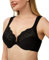 Lemorosy - Reggiseno Chiusura Anteriore Donna Basic Coppa Completa con Anelli Imbottiti Push Up Taglie Grandi(Nero,5D)
