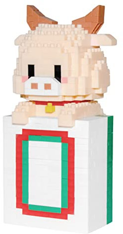 Larcele 529 Stücke Mikro Bausteine Spielzeug Kit, Mini Bricks Bauen Bauklötze Satz KLJM-09 Mehrweg (BaiBan Ochse)