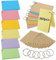 Flash Cards, 360 PCS Ruled Index Cards Revision Cards with Binder Ring Kraft Paper Notecards Lined Index Cards for Office School Home Study Record 4.9*2.9 Inch