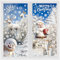 DERAYEE 8 Stück Weißer Weihnachtsfensterbilder（21x28cm) Selbstklebend Fensterdeko Weihnachtsmann Elch Schneeflocken Schneemann Weihnachtsbaumfür Weihnacht Fenster Tür Dekoration