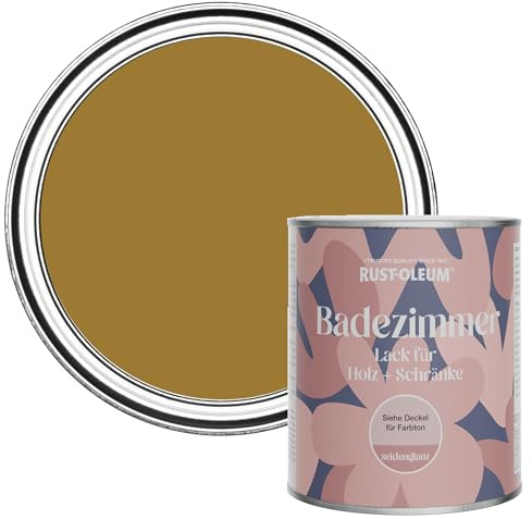Rust-Oleum Yellow Moisture Resistant Bathroom Wood and Cabinet Paint in Satin Finish - WET HARVEST 750ml