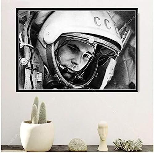 BOBSLA Poster Space Heroes Yuri Gagarin Poster Vintage Poster Wandkunst Leinwand Malerei Poster Und Drucke Home Decor 50X70Cm Kein Rahmen