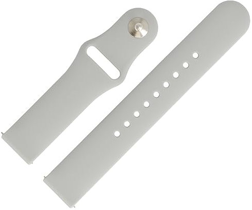 MARBURGER Uhrenarmband 22mm Kunststoff Grau XL Smartwatch Fitness Silikonband Sport Armband - Easy Fix Automatik-Federsteg Quickrelease Schnellverschluss 9692215000120