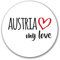 Huuraa Aufkleber Austria my love Geschenk 10cm Sticker Austria Geschenkidee