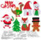 BETESSIN 8Pcs Weihnachten Stanzschablonen Weihnachtsbaum Stanzform Scrapbooking Weihnachtsmann Christmas Cutting Dies Prägeschablone DIY Kartenbasteln Grußkarte Fotoalbum Papier Herstellung