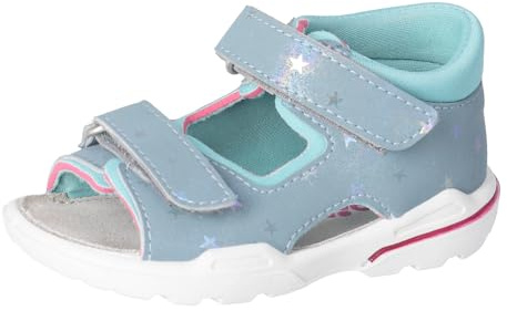 RICOSTA Mädchen Sandalen TITU, Kinder Lauflernschuhe, Weite: Mittel, Strandschuhe, Outdoorsandalen, Klettverschluss, Arctic/Frozen (130), 23 EU