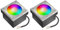 ledscom.de 2x LED Pflasterstein NEOLUM für außen, IP67, eckig, 10 x10cm, inkl. GX53 RGB Leuchtmittel, 670lm, Smart Home