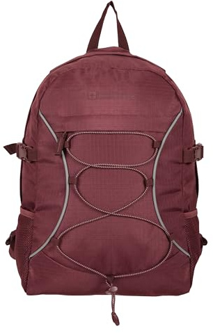Mountain Warehouse Bolt 18L Backpack - Ripstop Rucksack, Compression Straps Bag - For Travelling Burgundy