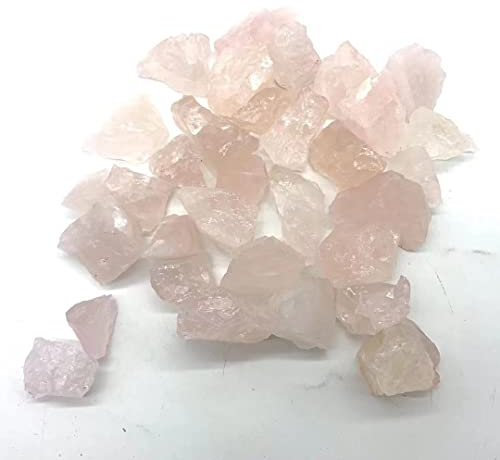 VELUNE -Heimdekoration, 500 g natürlicher Rosenquarz-Heilkristall, roher Felsen, rosa Edelstein, Kies for Heimdekorationsgeschenke, natürlicher Kristall